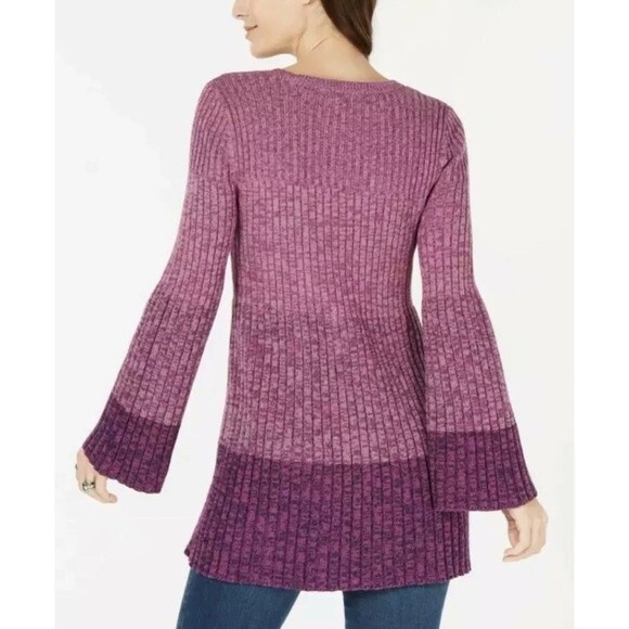 Style & Co Marl Bellsleeve Tunic Sweater Top - Picture 2 of 6